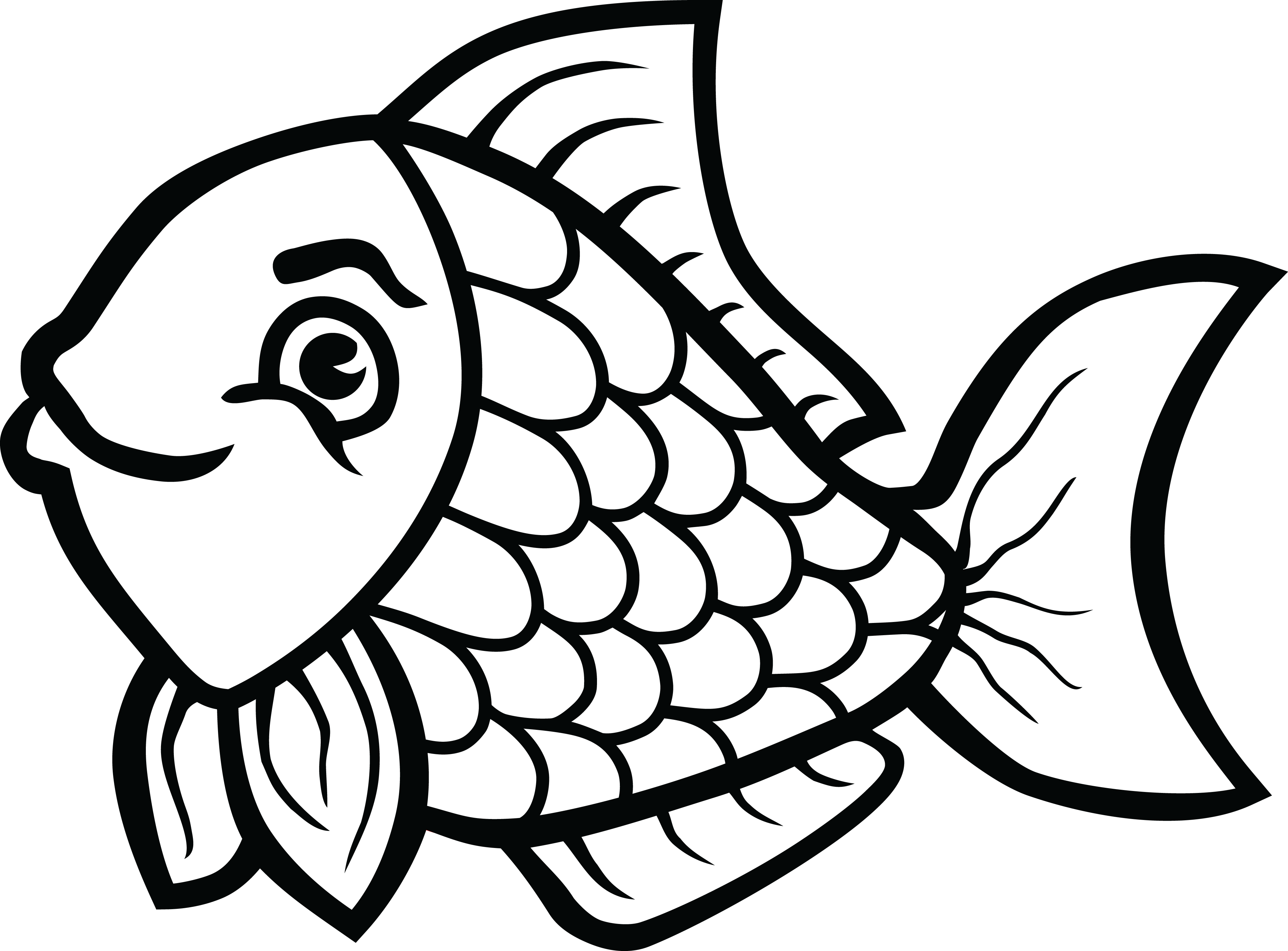 Black And White Fish Drawing at Explore collection