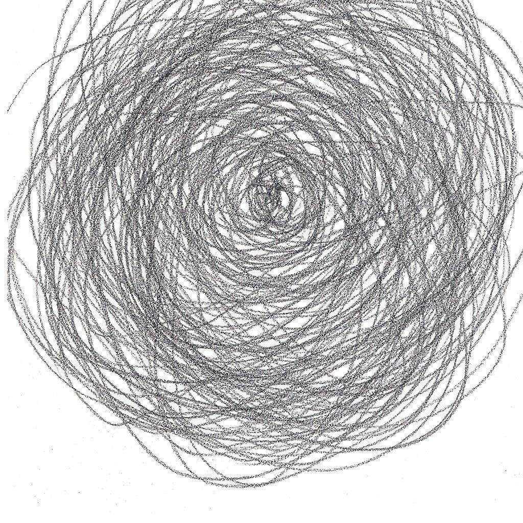 1024x1024 Minimalist Flower Drawing Black And White Modern Art Printable - Black And White Flower Drawing