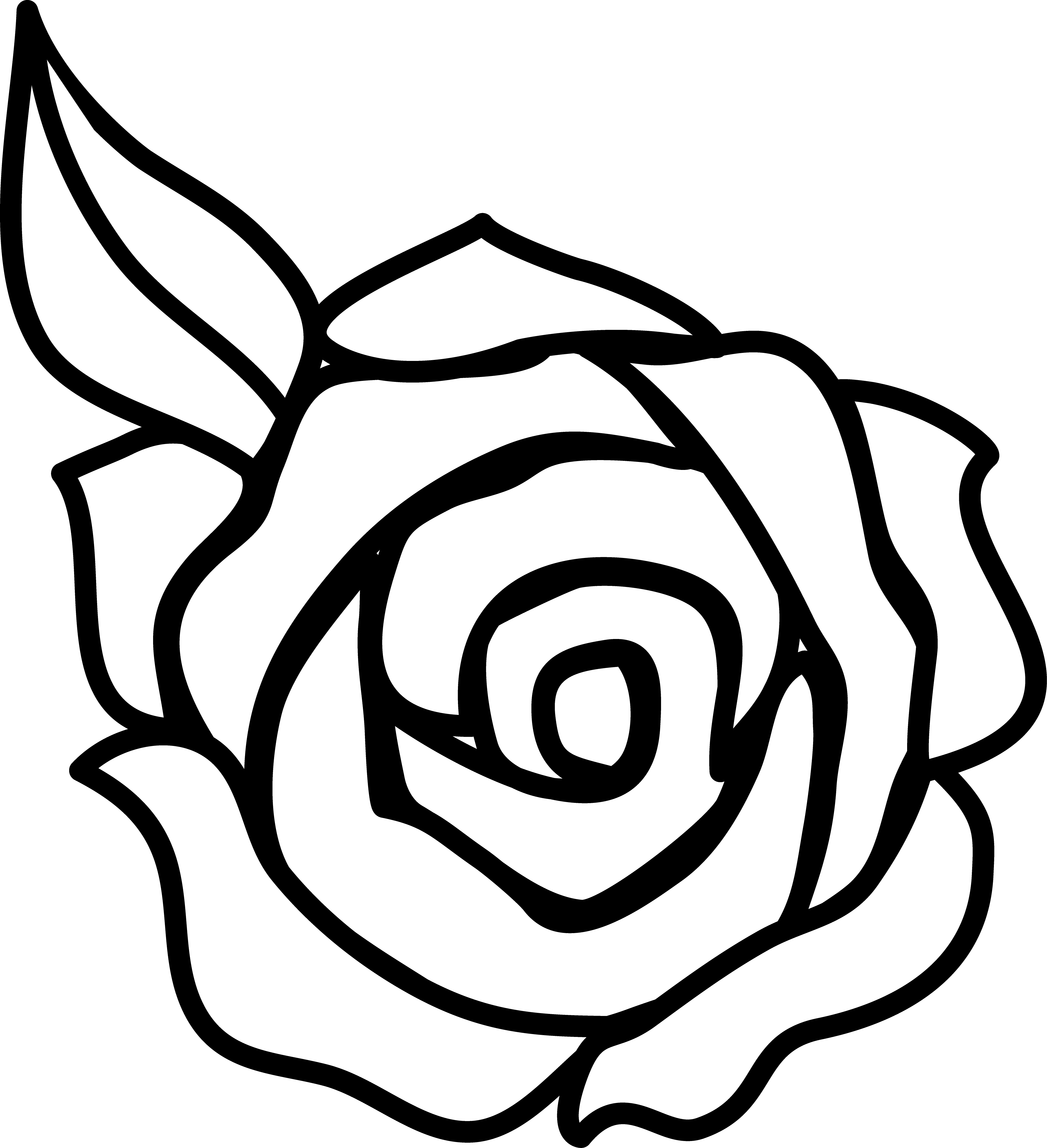 4042x4434 Stock Flower Basket Black And White - Black And White Flower Drawing