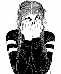 Black And White Girl Drawings