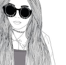 225x224 g girl drawing best drawings black white images girl drawings - Black And White Girl Drawings