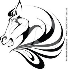 236x240 Black And White Horse Drawings - Black And White Horse Drawings