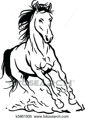 337x470 black and white horse drawings isolated black white running horse - Black And White Horse Drawings