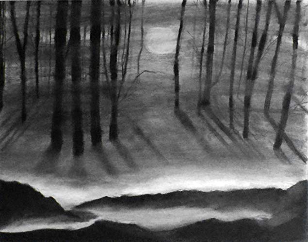 635x500  - Black And White Landscape Drawings