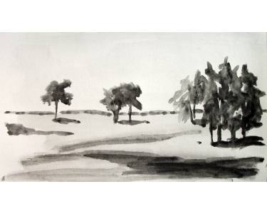 375x300 Abstract, Modern Landscape - Black And White Landscape Drawings