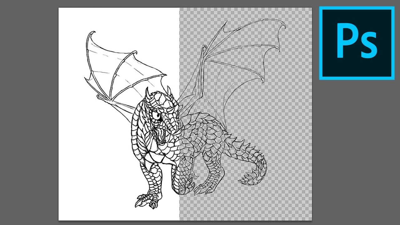 1280x720 remove the white background from line art in adobe photoshop - Black And White Line Drawings