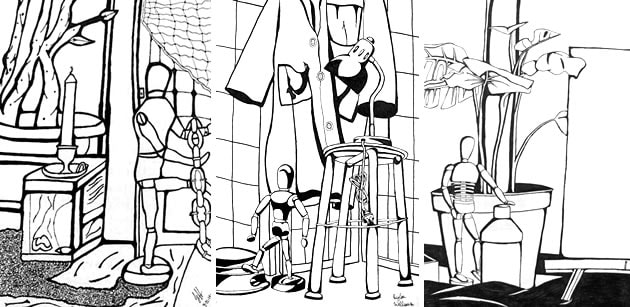 630x307 Still Life Drawing Ideas For Art Students - Black And White Line Drawings