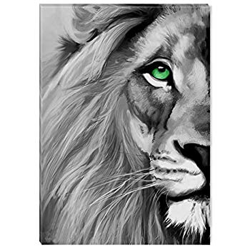 350x350 Startonight Canvas Wall Art Black And White Abstract - Black And White Lion Drawing