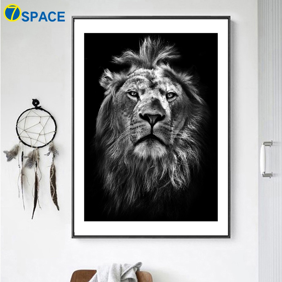 920x920 black and white lion painting black white lion quotes wall art - Black And White Lion Drawing