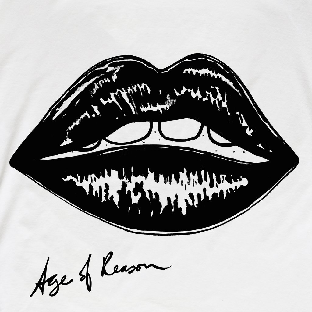 1024x1024 Iconic Lips Tee - Black And White Lips Drawing