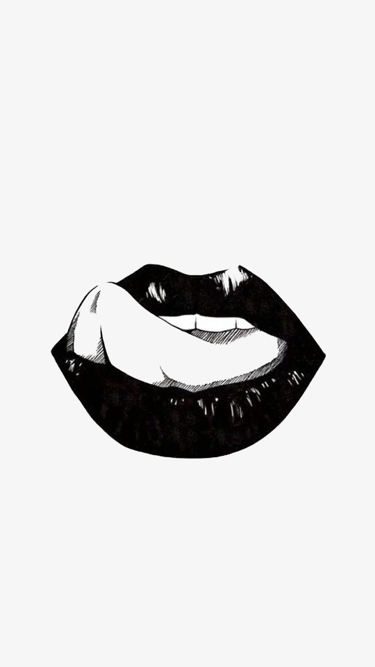 Black And White Lips Drawing at PaintingValley.com | Explore collection