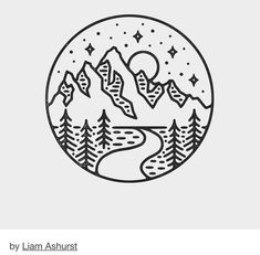 235x231 Mountain - Black And White Mountain Drawing