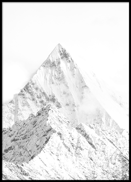 540x750 Poster With Nature Photo Prints With Photos Desenio - Black And White Mountain Drawing