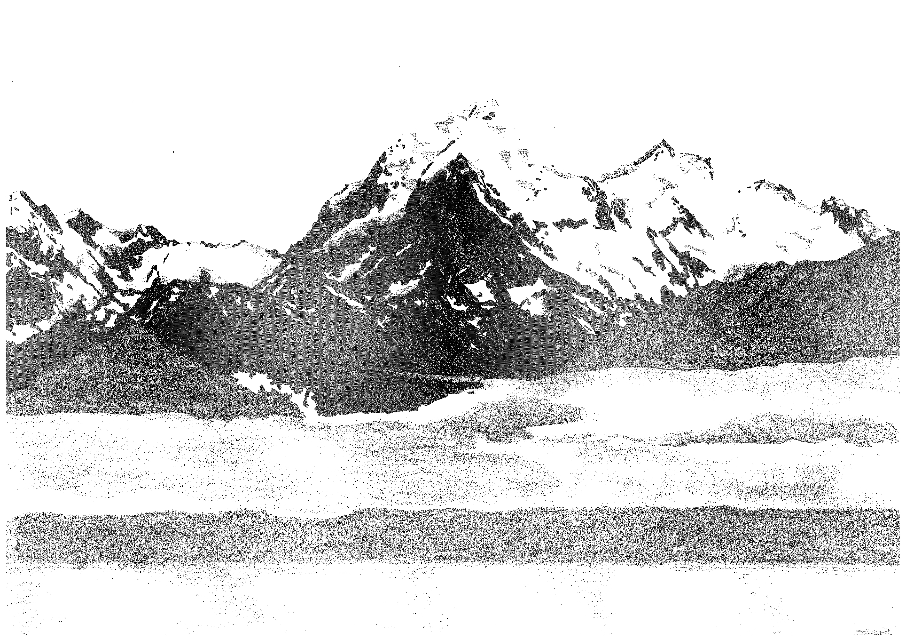 Black And White Mountain Drawing at Explore
