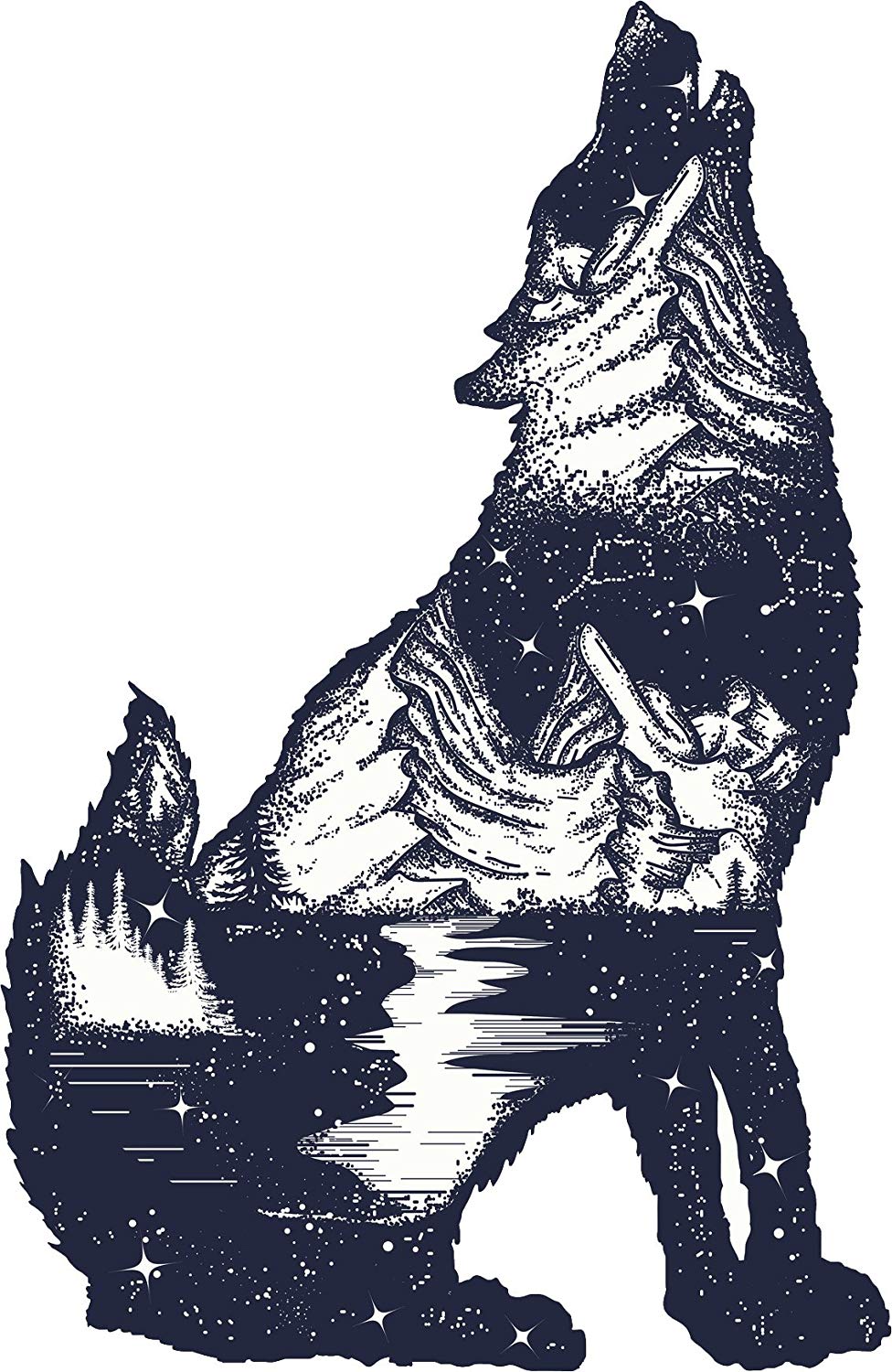 976x1500 Black And White Illustration - Black And White Mountain Drawing