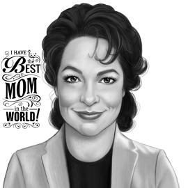270x270 custom mother's day gifts mother's day caricature or portrait - Black And White Portrait Drawing
