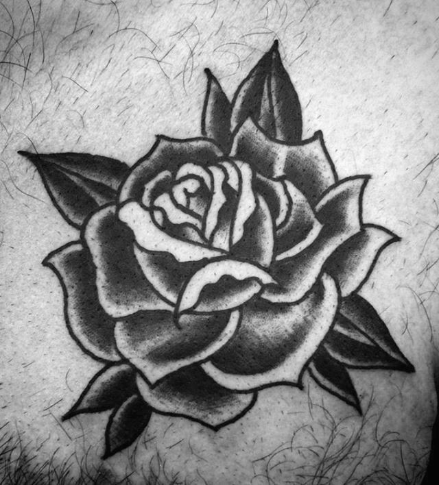 640x708 black and white rose drawing black rose tattoo designs for men - Black And White Rose Drawing