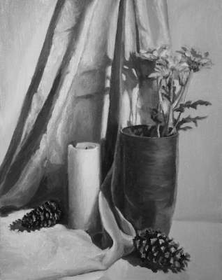 318x400 Online Art Contest - Black And White Still Life Drawings