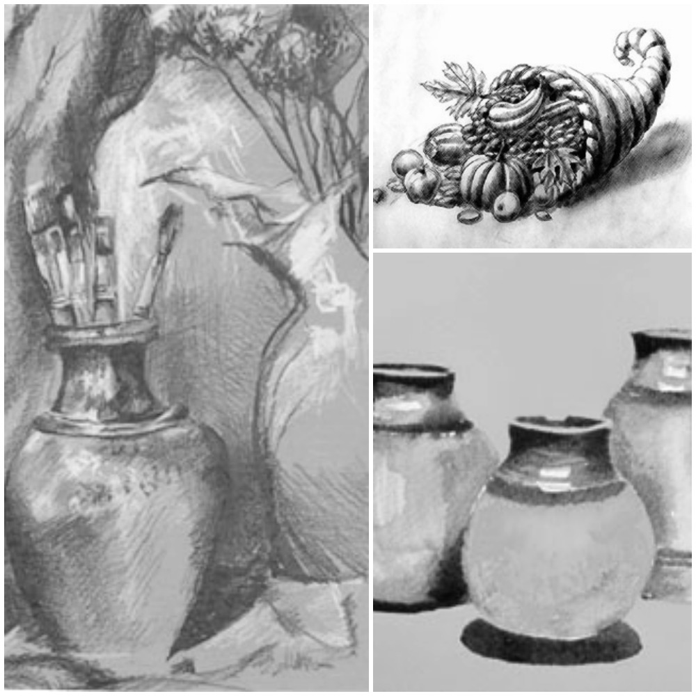 1000x1000 Classic Still Life Drawing Lessons For Kids Kinderart - Black And White Still Life Drawings