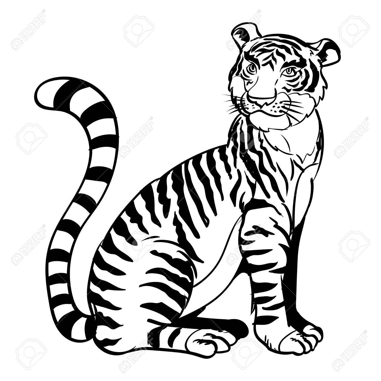 CRMla: Clip Art Of Tiger Black And White