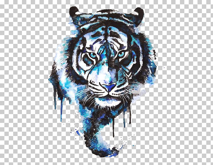 728x564 tiger drawing tattoo art watercolor painting, watercolor tiger - Black And White Tiger Drawing