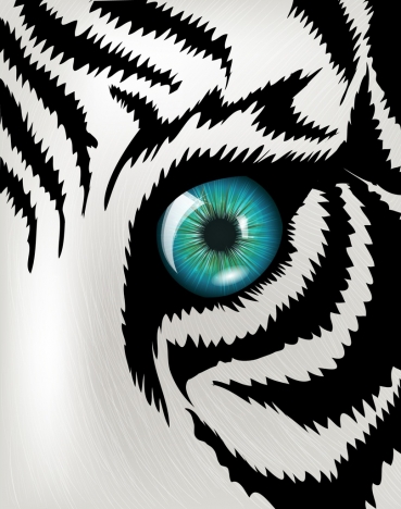 369x468 Tiger Drawing Facial Closeup Black White Stripes Sketch Vectors - Black And White Tiger Drawing