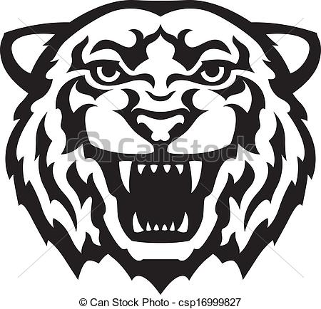 450x434 Tiger Head Tattoo Black And White Tiger Head Tattoo Stylized - Black And White Tiger Drawing