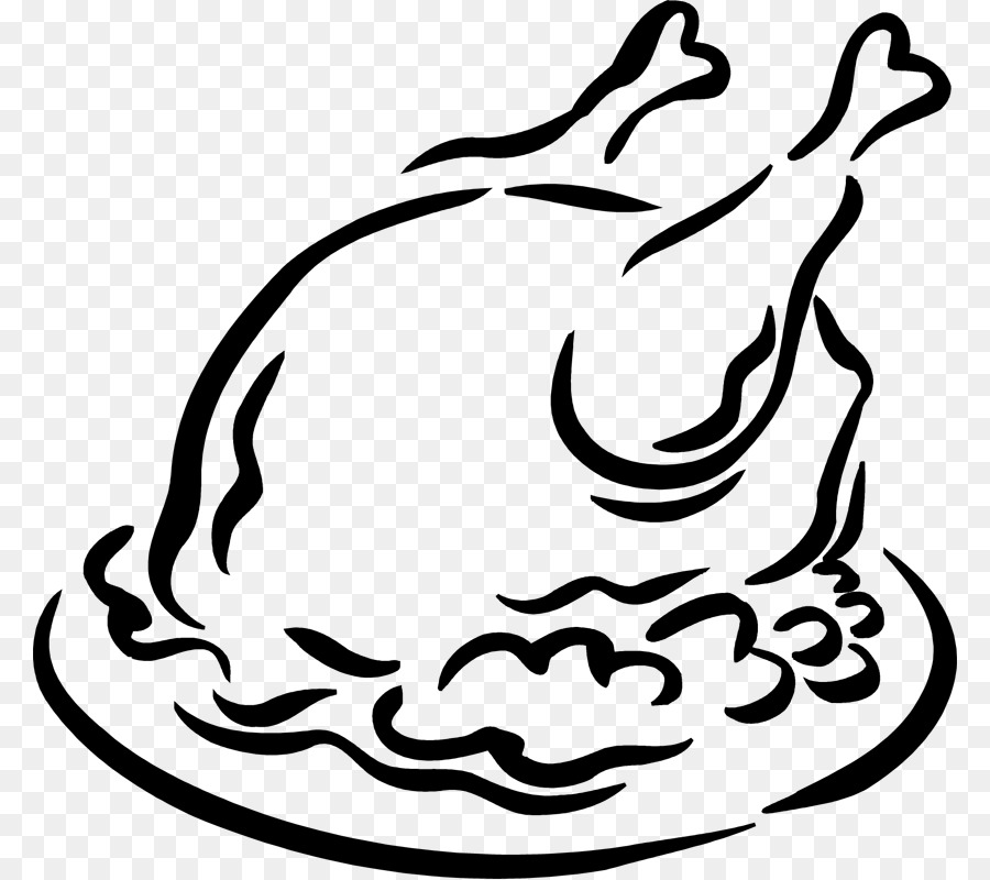 900x800 Cooked Turkey Clipart Black And White Great Free Clipart - Black And White Turkey Drawing