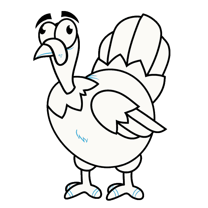 680x680 Drawing Turkey Wild Transparent Png Clipart Free Download - Black And White Turkey Drawing