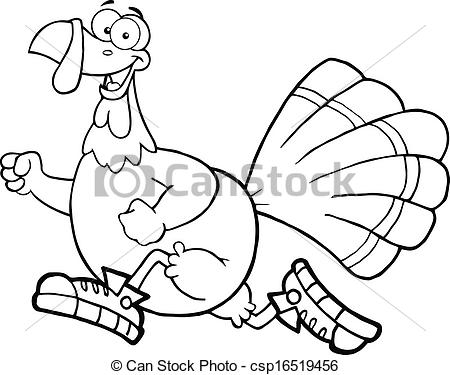 450x375 Turkey Drawing Clipart Great Free Clipart, Silhouette, Coloring - Black And White Turkey Drawing