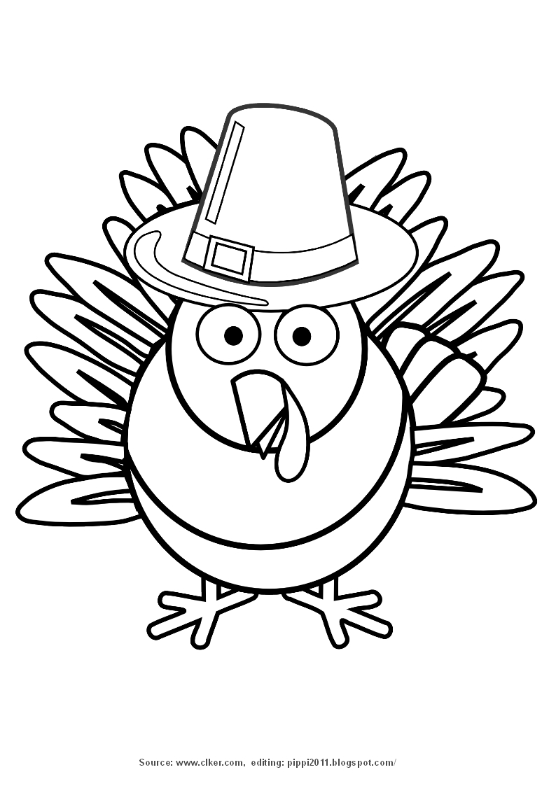 794x1123 Turkey Black And White Turkey Clip Art Coloring Pages Pippi - Black And White Turkey Drawing
