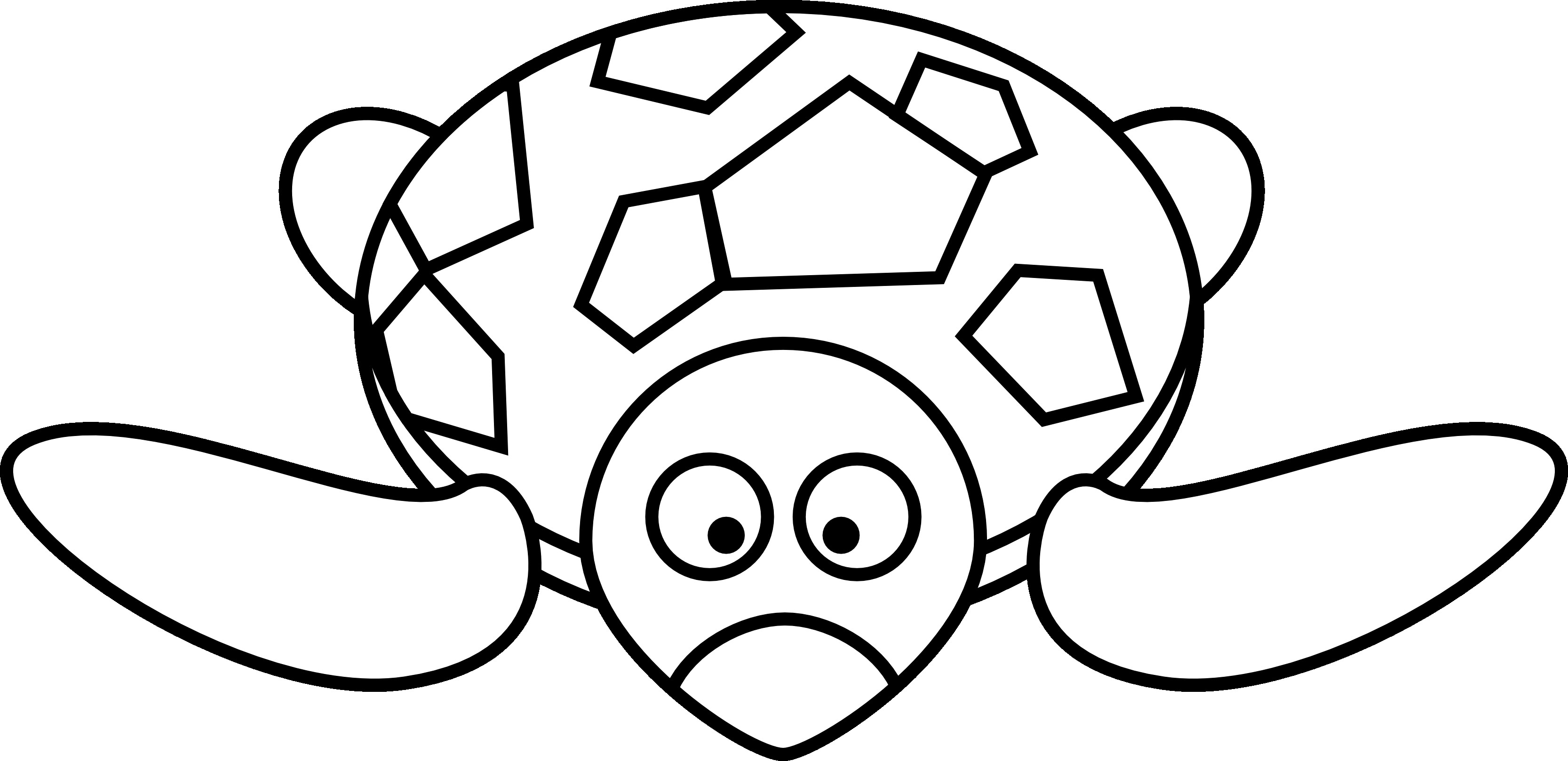 3333x1618 Black And White Clipart Of A Sea Turtle Collection Cute - Black And White Turtle Drawings