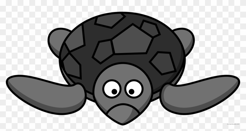 840x447 Cartoon Turtle Animal Free Black White Clipart Images - Black And White Turtle Drawings
