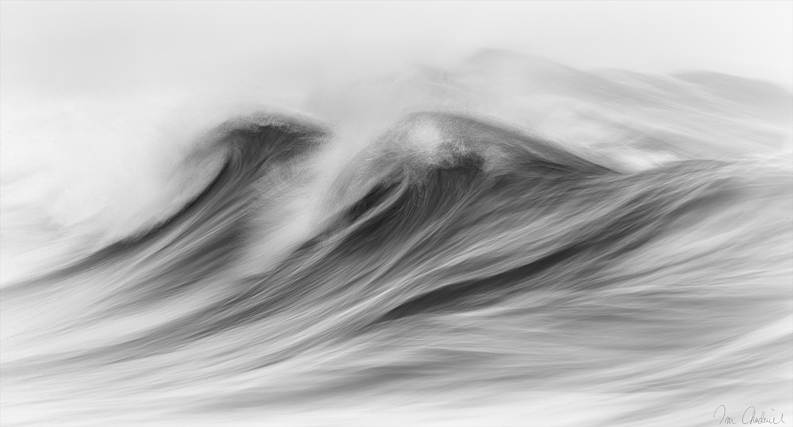 Black And White Wave Drawing