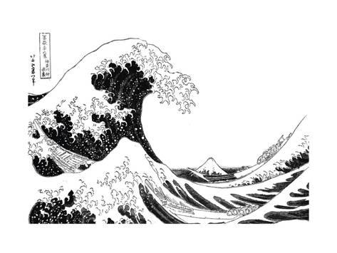 Black And White Wave Drawing at PaintingValley.com | Explore collection ...