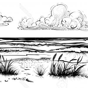 300x300 wave water scene icon simple black style vector sohadacouri - Black And White Wave Drawing