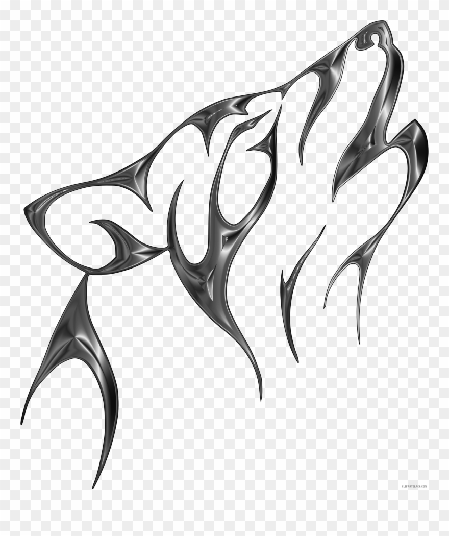 880x1050 Prismatic Wolf Animal Free Black White Clipart Images - Black And White Wolf Drawing