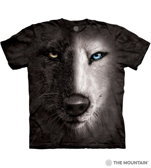 500x556 the mountain adult unisex t shirt - Black And White Wolf Drawing