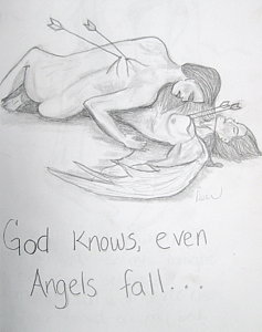 237x300 even angels fall drawing - Black Angel Drawings