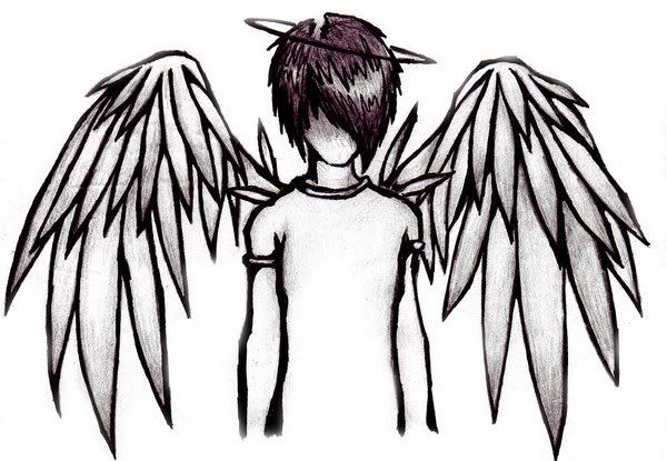 600x415 Fallen Angel Drawing Photo - Black Angel Drawings
