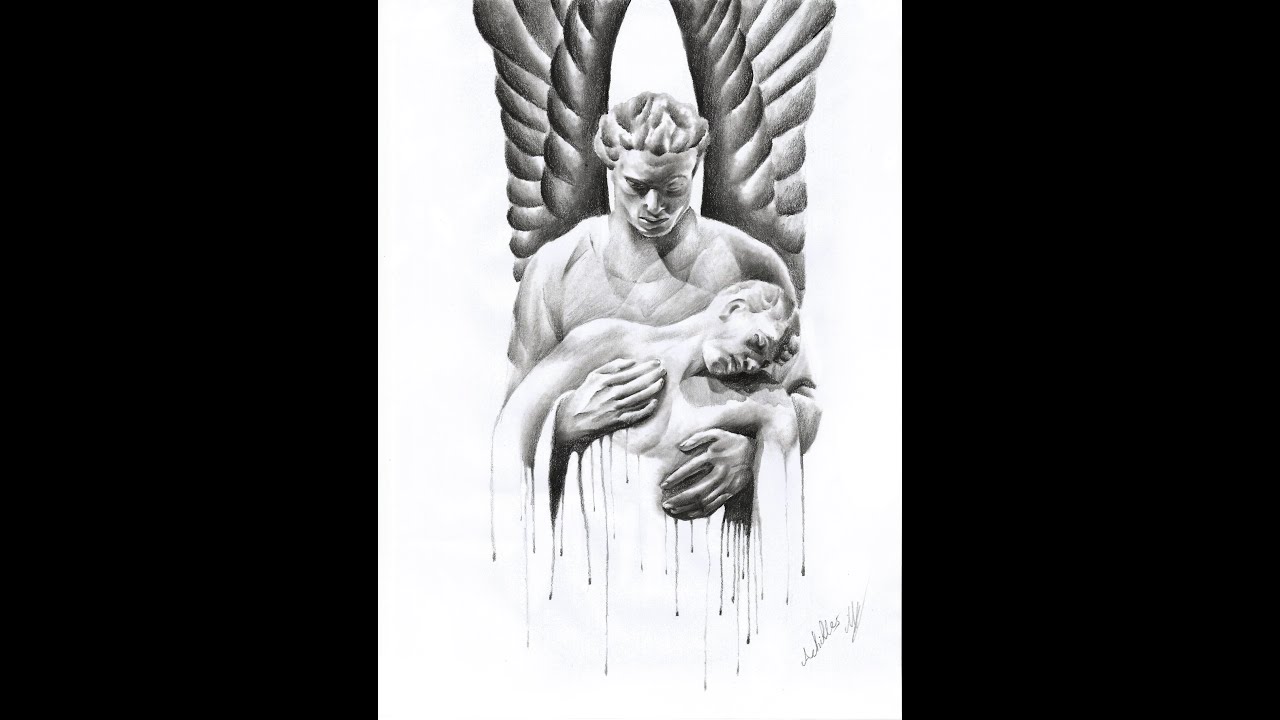 1280x720 Huge Collection Of 'dark Angel Drawing' Download More Than - Black Angel Drawings
