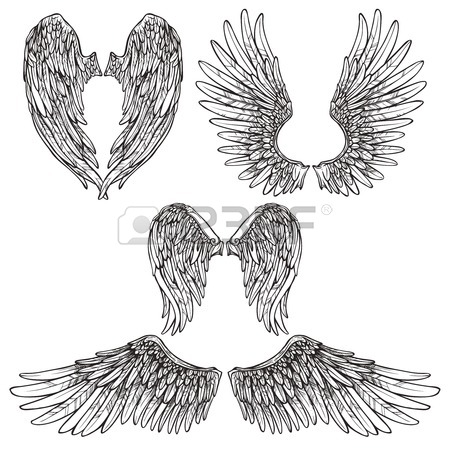 450x450 Dark Angel Wings Drawing - Black Angel Wings Drawing