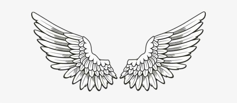 easy draw angel wings