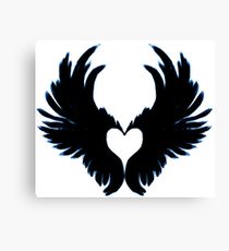 210x230 Angel Black Gothic Wings Drawing Canvas Prints Redbubble - Black Angel Wings Drawing