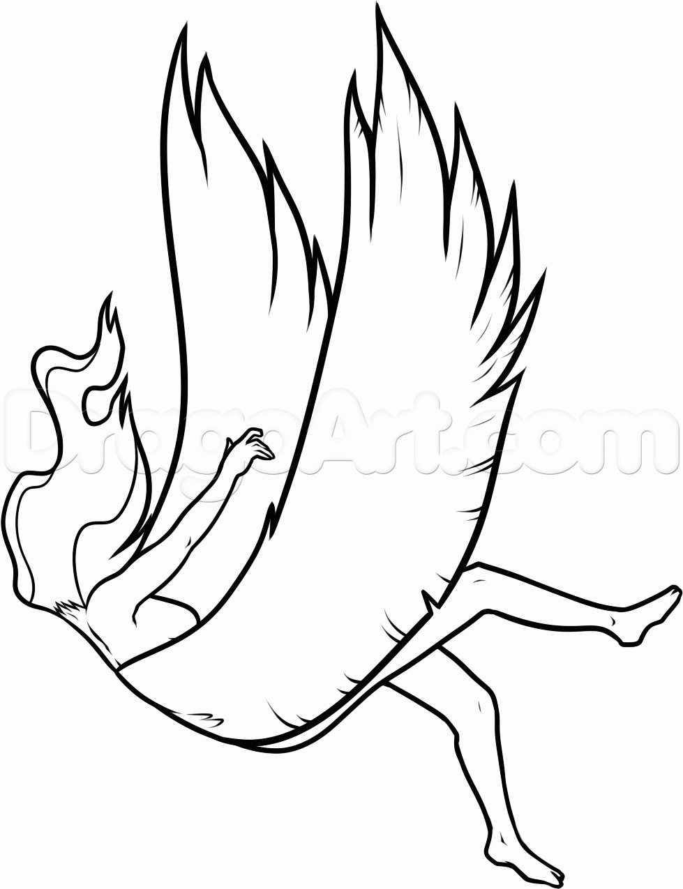 979x1275 Angel Wings Drawing Easy Step - Black Angel Wings Drawing