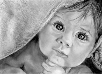 Black Baby Drawing at PaintingValley.com | Explore collection of Black ...