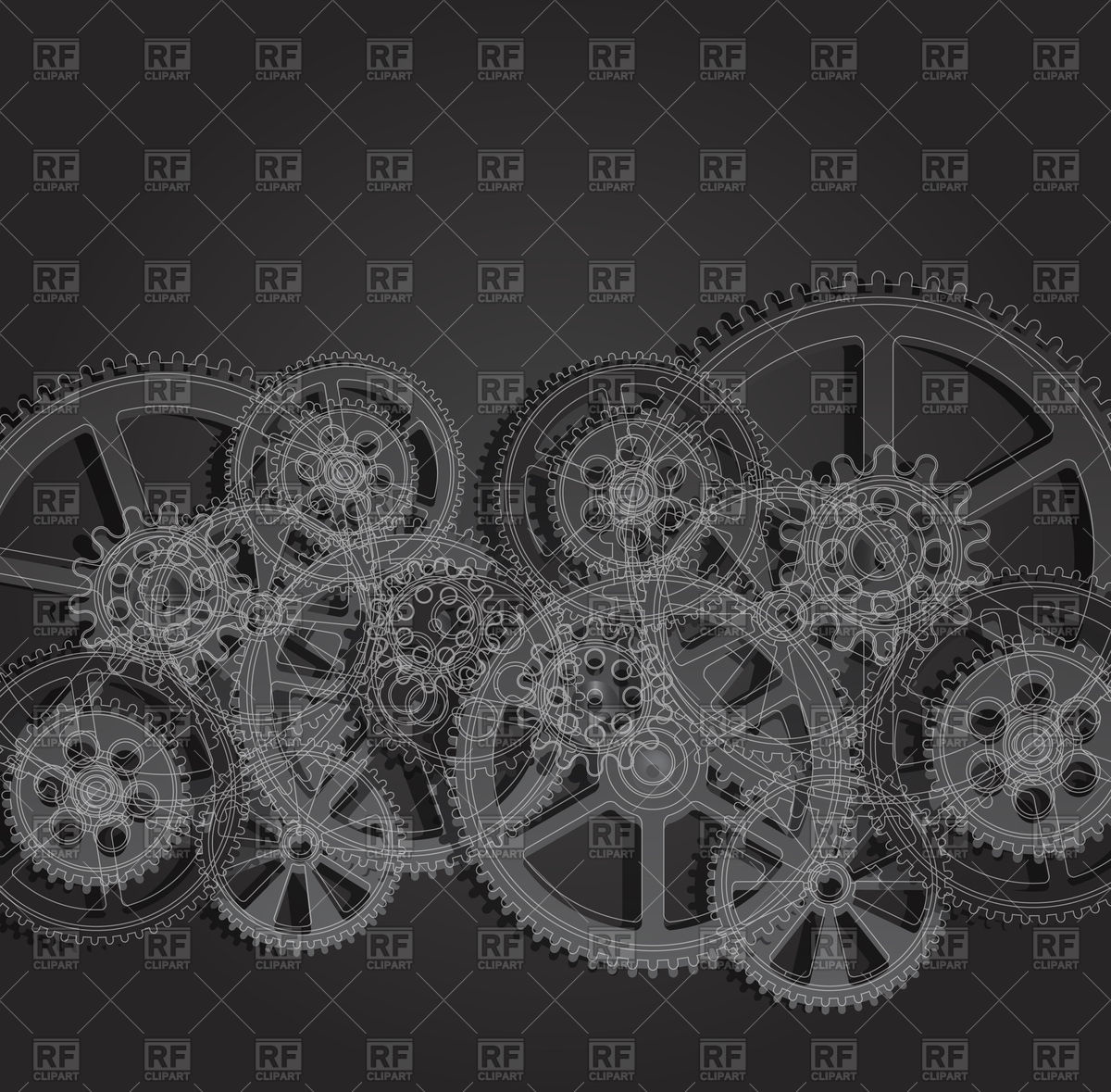 1200x1179 drawing gears design on black background vector image - Black Background Drawing