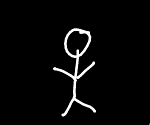 300x250 white stickman on a black background drawing - Black Background Drawing