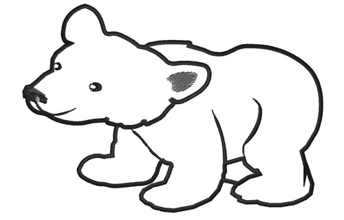 500x319 Polar Bear Drawing Template - Black Bear Drawing Outline