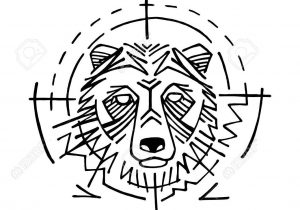 300x210 drawing of a bear head black bear head drawing at getdrawings - Black Bear Head Drawing